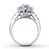 Thumbnail Image 2 of Previously Owned 3-Stone Diamond Engagement Ring 1 ct tw Radiant & Round-cut 14K White Gold Size 9.75