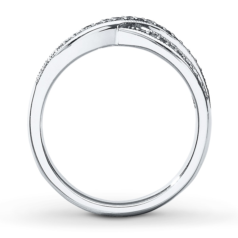 Main Image 2 of Previously Owned Diamond Fashion Ring 1/4 ct tw Round-cut Sterling Silver Size 10.25