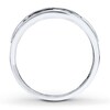Thumbnail Image 2 of Previously Owned Men's Wedding Band 1/2 ct tw Round-cut Diamonds 10K White Gold - Size 8.25