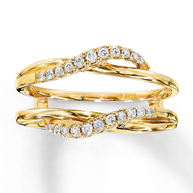 Main Image 1 of Previously Owned Enhancer Ring 1/5 ct tw Round-cut Diamonds 14K Yellow Gold - Size 5.5