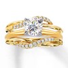 Thumbnail Image 4 of Previously Owned Enhancer Ring 1/5 ct tw Round-cut Diamonds 14K Yellow Gold - Size 5.5