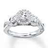 Thumbnail Image 1 of Previously Owned Diamond Engagement Ring 7/8 ct tw Round-cut 14K White Gold - Size 9.5