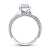 Thumbnail Image 2 of Previously Owned Ring 1/6 ct tw Princess & Round-cut Diamonds Sterling Silver - Size 5