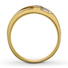 Thumbnail Image 2 of Previously Owned Men's Wedding Band 1/10 ct tw Diamonds Round-cut 10K Yellow Gold Size 13.25