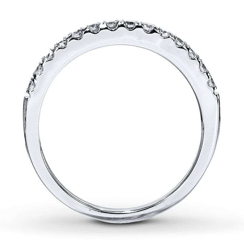 Main Image 2 of Previously Owned Diamond Wedding Band 1/3 ct tw Round-cut 14K White Gold - Size 4
