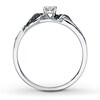 Thumbnail Image 2 of Previously Owned Black Diamond Ring 1/6 ct tw Round-cut Sterling Silver Size 4