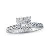 Thumbnail Image 1 of Previously Owned Diamond Engagement Ring 5/8 ct tw Princess & Round-cut 14K White Gold - Size 3.75