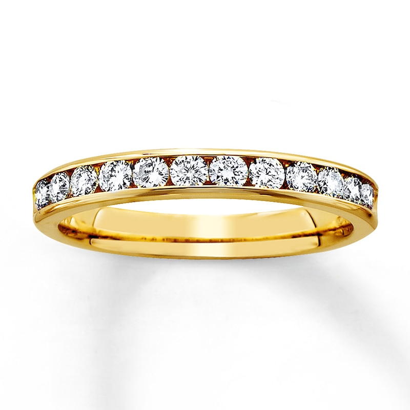 Main Image 1 of Previously Owned Anniversary Band 1/2 ct tw Round-cut Diamonds 14K Yellow Gold - Size 13.5
