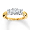 Thumbnail Image 1 of Previously Owned 3-Stone Diamond Ring 1 ct tw Round-cut 14K Yellow Gold Size 3.5