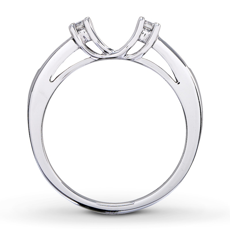 Main Image 2 of Previously Owned Diamond Enhancer Ring 1/5 ct tw Round-cut 14K White Gold Size 4