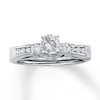 Thumbnail Image 4 of Previously Owned Diamond Enhancer Ring 1/5 ct tw Round-cut 14K White Gold Size 4
