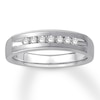 Thumbnail Image 1 of Previously Owned Men's Diamond Wedding Band 1/4 ct tw Round-cut 10K White Gold Size 13