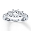 Thumbnail Image 1 of Previously Owned 3-Stone Diamond Engagement Ring 1-1/2 ct tw Princess-cut 14K White Gold Size 5.25