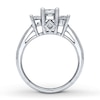Thumbnail Image 2 of Previously Owned 3-Stone Diamond Engagement Ring 1-1/2 ct tw Princess-cut 14K White Gold Size 5.25