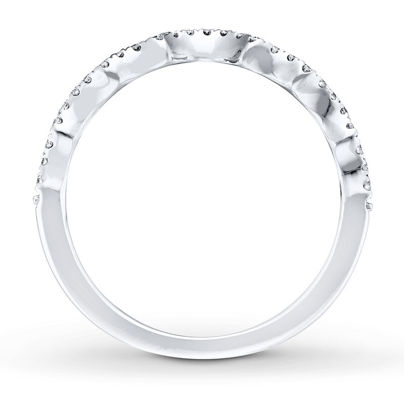 Main Image 2 of Previously Owned Neil Lane Wedding Band 1/6 ct tw Round-cut Diamonds 14K White Gold - Size 9.75