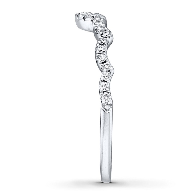 Main Image 3 of Previously Owned Neil Lane Wedding Band 1/6 ct tw Round-cut Diamonds 14K White Gold - Size 9.75