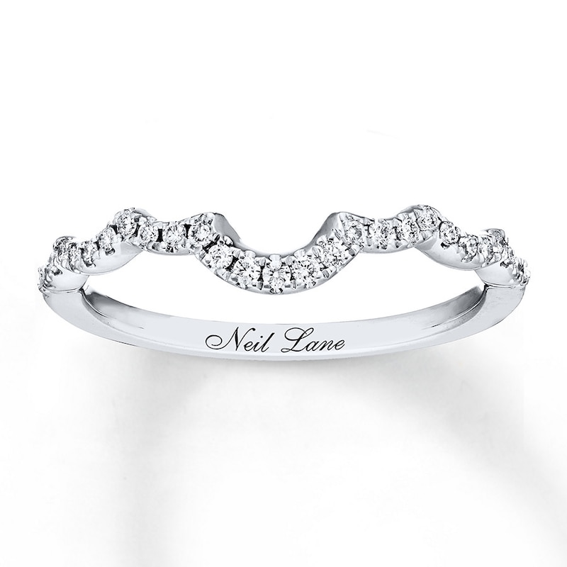 Previously Owned Neil Lane Wedding Band 1/6 ct tw Round-cut Diamonds 14K White Gold - Size 9.5