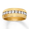 Thumbnail Image 1 of Previously Owned Men's Wedding Band 1 ct tw Round-cut Diamonds 14K Yellow Gold Size 14.25