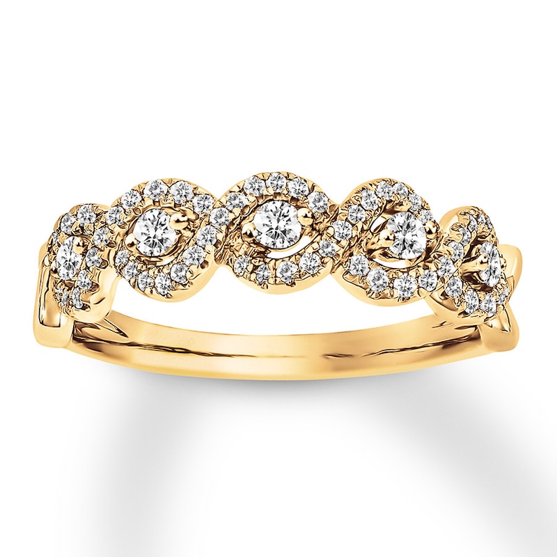 Main Image 1 of Previously Owned Diamond Anniversary Band 1/3 ct tw Round-cut 14K Yellow Gold Size 9.75