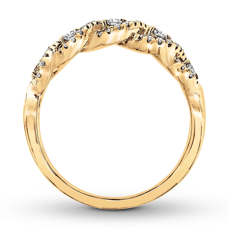 Main Image 2 of Previously Owned Diamond Anniversary Band 1/3 ct tw Round-cut 14K Yellow Gold Size 9.75