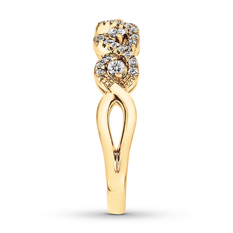 Main Image 3 of Previously Owned Diamond Anniversary Band 1/3 ct tw Round-cut 14K Yellow Gold Size 9.75