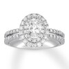 Thumbnail Image 1 of Previously Owned Neil Lane Diamond Engagement Ring 1-3/4 ct tw Oval & Round-cut 14K White Gold Size 9.25