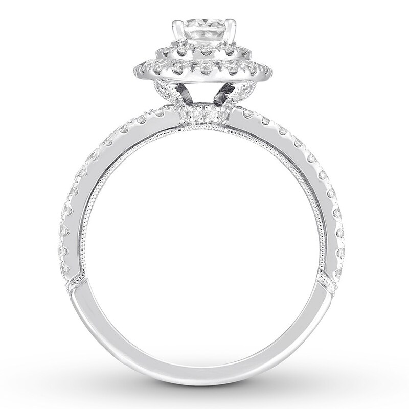 Main Image 2 of Previously Owned Neil Lane Diamond Engagement Ring 1-3/4 ct tw Oval & Round-cut 14K White Gold Size 9.25