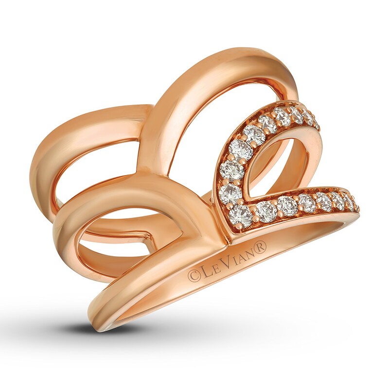 Main Image 1 of Previously Owned Le Vian Nude Diamond Ring 1/4 ct tw 14K Strawberry Gold - Size 10