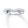 Thumbnail Image 1 of Previously Owned Diamond Contour Band 1/2 ct tw Round-cut 14K White Gold Size 9.75