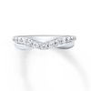 Thumbnail Image 4 of Previously Owned Diamond Contour Band 1/2 ct tw Round-cut 14K White Gold Size 9.75