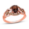 Thumbnail Image 1 of Previously Owned Le Vian Chocolate Quartz Ring 1/4 ct tw Round-cut Diamonds 14K Strawberry Gold Size 9.5