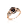Thumbnail Image 5 of Previously Owned Le Vian Chocolate Quartz Ring 1/4 ct tw Round-cut Diamonds 14K Strawberry Gold Size 9.5