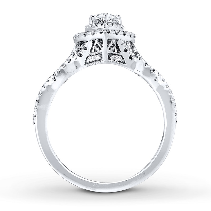 Main Image 2 of Previously Owned Neil Lane Engagement Ring 7/8 ct tw Pear & Round-cut Diamonds 14K White Gold Size 4.5