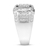Thumbnail Image 2 of Previously Owned Men's Diamond Wedding Band 1-1/2 ct tw Round & Baguette-cut 10K White Gold - Size 13.25