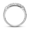Thumbnail Image 4 of Previously Owned Men's Diamond Wedding Band 1-1/2 ct tw Round & Baguette-cut 10K White Gold - Size 13.25