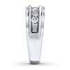 Thumbnail Image 3 of Previously Owned Men's Wedding Band 1/2 ct tw Round-cut Diamonds 10K White Gold Size 12.5