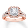 Thumbnail Image 1 of Previously Owned Neil Lane Diamond Engagement Ring 1-1/8 ct tw 14K Cushion & Round-cut Two-Tone Gold - Size 11