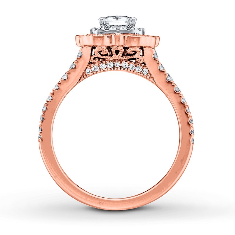 Main Image 2 of Previously Owned Neil Lane Diamond Engagement Ring 1-1/8 ct tw 14K Cushion & Round-cut Two-Tone Gold - Size 11