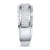 Thumbnail Image 3 of Previously Owned Men's Diamond Wedding Band 1/2 ct tw Round-cut 10K White Gold Size 13.5