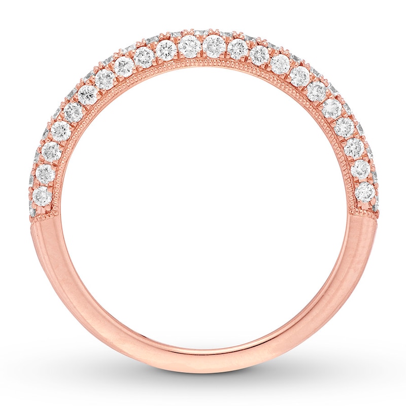 Main Image 2 of Previously Owned Neil Lane Diamond Wedding Band 5/8 ct tw Round-cut 14K Rose Gold Size 9.5