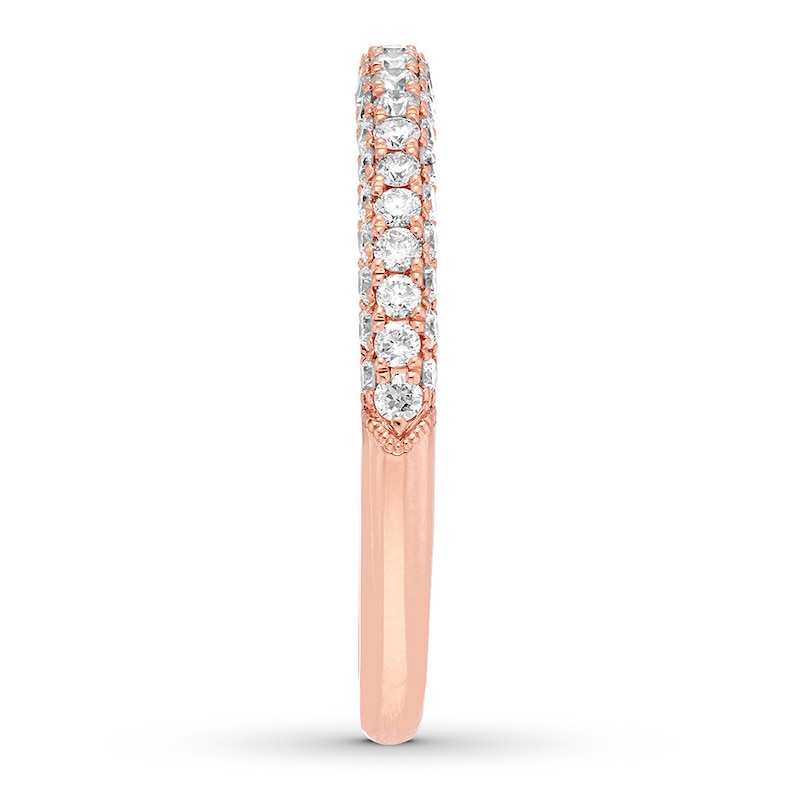 Main Image 3 of Previously Owned Neil Lane Diamond Wedding Band 5/8 ct tw Round-cut 14K Rose Gold Size 9.5