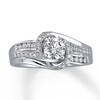 Thumbnail Image 1 of Previously Owned Diamond Engagement Ring 5/8 ct tw Round-cut 14K White Gold - Size 4
