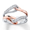 Thumbnail Image 1 of Previously Owned Diamond Enhancer Ring 1/5 ct tw Round-cut 14K Two-Tone Gold - Size 4.25