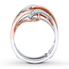 Thumbnail Image 2 of Previously Owned Diamond Enhancer Ring 1/5 ct tw Round-cut 14K Two-Tone Gold - Size 4.25