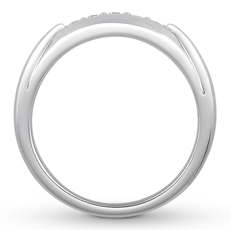 Main Image 2 of Previously Owned Men's Diamond Band 1/4 ct tw 14K White Gold Size 14.5