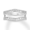 Thumbnail Image 0 of Previously Owned Diamond Enhancer Ring 1/2 ct tw Round & Baguette-cut 14K White Gold - Size 11