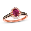 Thumbnail Image 1 of Previously Owned Le Vian Natural Ruby Ring 1/4 ct tw Chocolate Round-cut Diamonds 14K Strawberry Gold - Size 9.75