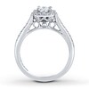 Thumbnail Image 2 of Previously Owned THE LEO Diamond Engagement Ring 3/4 ct tw Princess & Round-cut 14K White Gold - Size 10.5