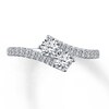 Thumbnail Image 1 of Previously Owned Ever Us Two-Stone Anniversary Ring 3/4 ct tw Round-cut Diamonds 14K White Gold - Size 3.75