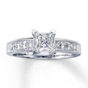Thumbnail Image 1 of Previously Owned Diamond Engagement Ring 1-3/8 ct tw Princess-cut 14K White Gold - Size 4